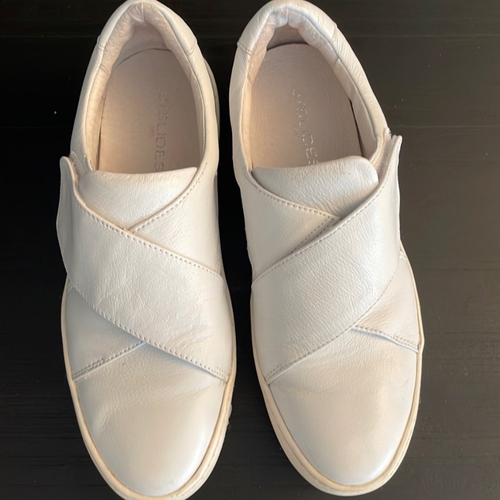 J/Slides White Platform Sneaker